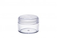 Pot acrylique transparent de 15 ml avec couvercle – lot de 12 pièces