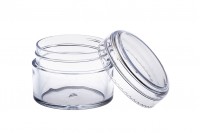 25 ml transparent acrylic jar with cap - 12 pcs