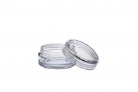 Petit pot en acrylique de 3ml transparent avec couvercle - 12 pcs