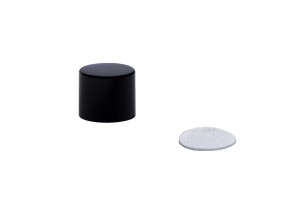 Tappo in PP18 (polipropilene) opaco in alluminio UV argentato, dorato e nero con con doppia copertura protettiva.-4