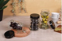 Glass jars for olives