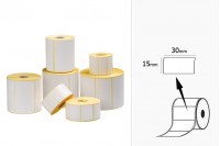 Vignettes adhésives thermiques (MAT) en papier 30x15 mm en rouleau – 1000 pièces