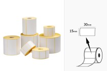 Vignettes adhésives, thermiques, en papier, 30x15 mm en rouleaux – 100 pièces-εικόνα_προϊοντική