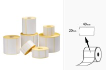 Vignettes adhésives, thermiques, en papier, 40x20 mm en rouleaux – 100 pièces-εικόνα_προϊοντική