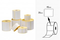Etichete termice, de hârtie, autocolante 45x35 mm rola – 1000 buc