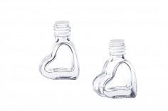Heart shaped 4ml car air freshener with wooden lid and plastic stopper - available in a package with 25 pcs