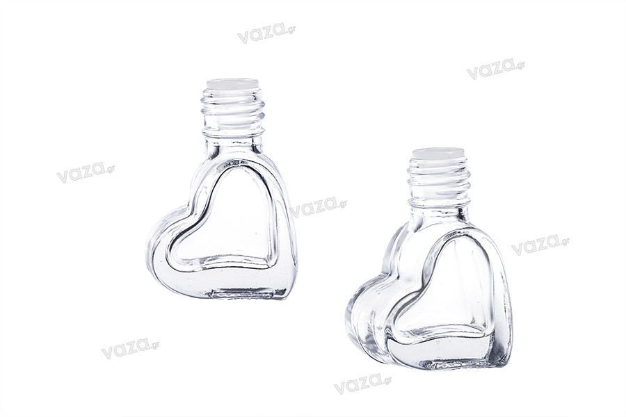 Heart shaped 4ml car air freshener with wooden lid and plastic stopper - available in a package with 25 pcs