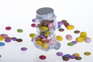 Glas 80ml  mit alu-Deckel - Teddybär-εικόνα_σύνθεση