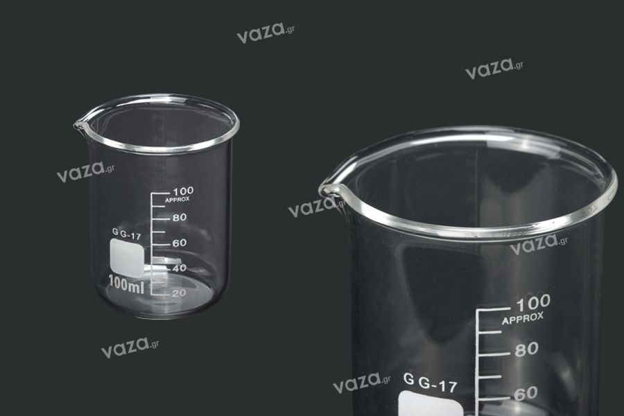 Becher in vetro da 100 ml a forma cilindrica