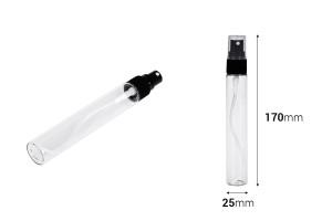 Tubo in vetro da 50 ml con spray in plastica nera per spruzzare-bildabmessungen