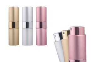 Flacon de parfum en vaporisateur de 15 ml en aluminium de différentes couleurs MAT