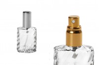 15ml embossed perfume glass spray bottle with cap