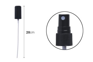 Vaporisateur en plastique 18/410 avec couvercle entier en différentes couleurs-εικόνα_διαστάσεις