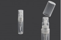 Flacon à utiliser comme échantillon (testeur) de 2ml en plastique avec vaporisateur- paquet de 50 pièces