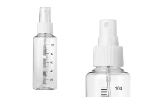 Bouteilles en plastique de 100 ml avec vaporisateur de parfum - 12 pcs