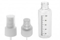 Μπουκαλάκια πλαστικά 100 ml με σπρέι για άρωμα - 24 τμχ 