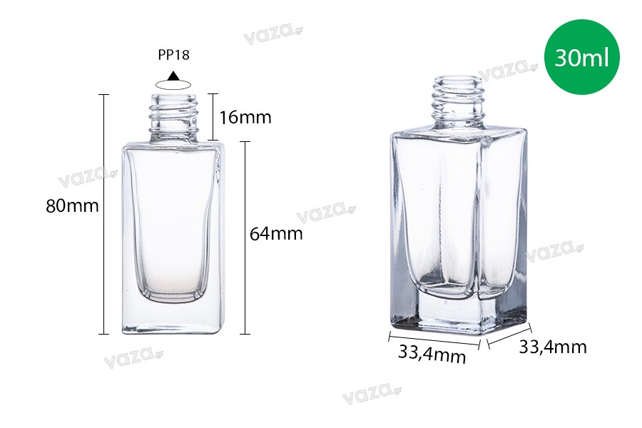 Rechteckige Parfümflasche 30 ml (18/415)
