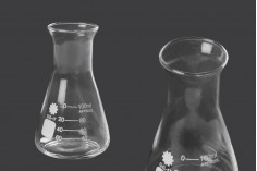 Beuta conica di vetro (Erlenmeyer) da 100 ml con indicazioni di volumetria