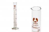 Graduated 20ml glass measuring cylinder