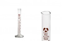 Graduated 5ml glass measuring cylinder