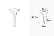 Perfume glass funnel - Diameter: 30mm (tip-end  8mm)