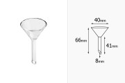 Perfume glass funnel - Diameter: 40mm (tip-end  8mm)
