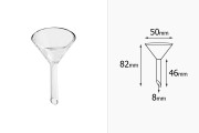 Perfume glass funnel - Diameter: 50mm (tip-end  8mm)