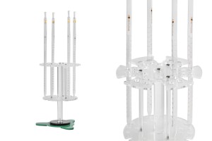 Support de pipette rond tournant - 24 positions (ouverture du trou 14 mm)-εικόνα_διαστάσεις
