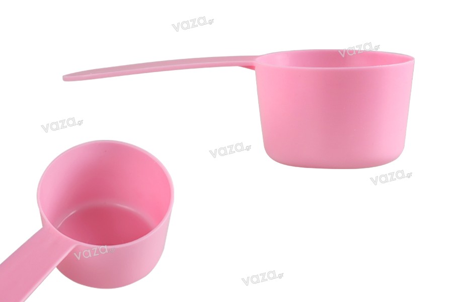 30ml pink plastic measuring scoop - available in a package with 6 pcs