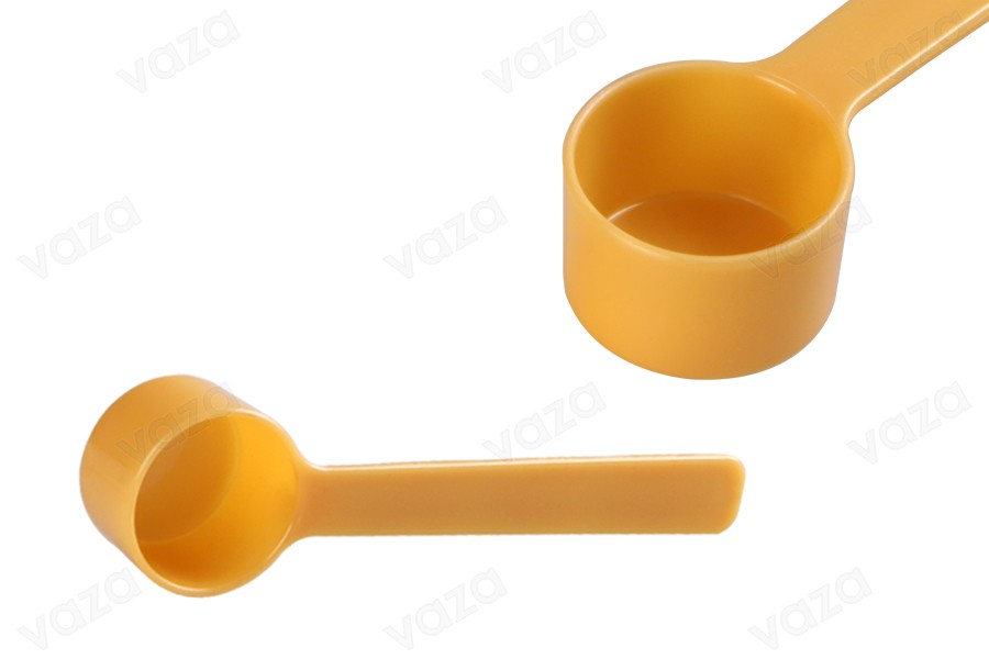7ml yellow plastic measuring scoop - available in a package with 6 pcs-image_dimensions