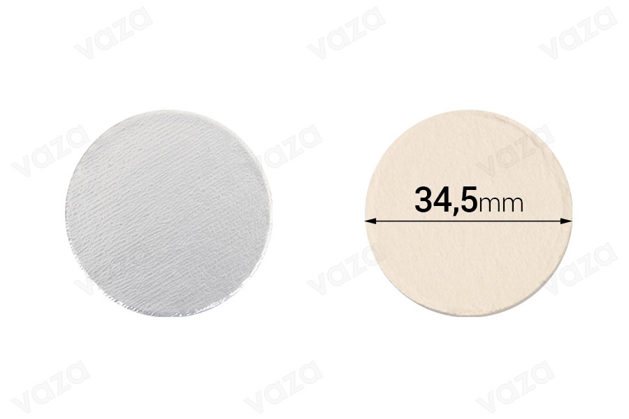 Παρεμβύσματα επαγωγικής σφράγισης (induction sealing) - 34,5 mm (πακέτο 100 τμχ) Παρεμβύσματα επαγωγικής σφράγισης (induction sealing) - 34,5 mm (πακέτο 100 τμχ)-εικόνα_προϊοντική