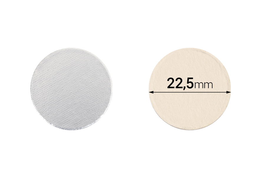 Παρεμβύσματα επαγωγικής σφράγισης (induction sealing) - 22,5 mm (πακέτο 100 τμχ) Παρεμβύσματα επαγωγικής σφράγισης (induction sealing) - 22,5 mm (πακέτο 100 τμχ)