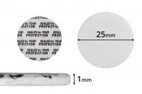 Παρεμβύσματα 25 mm για βαζάκια (κολλάει με την πίεση) - 50 τμχ