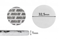 Joints de 32,5 mm pour pots (ils collent avec pression) - 50 pcs