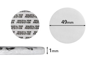 Joints de 49 mm pour pots (ils collent avec pression) - 50 pcs-1