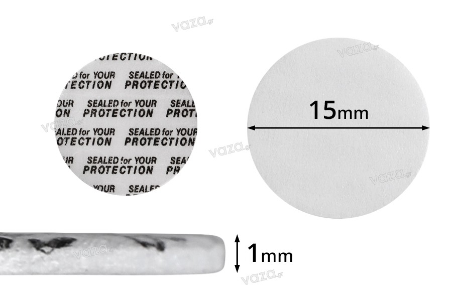 Παρεμβύσματα 15 mm για βαζάκια (κολλάει με την πίεση) - 50 τμχ