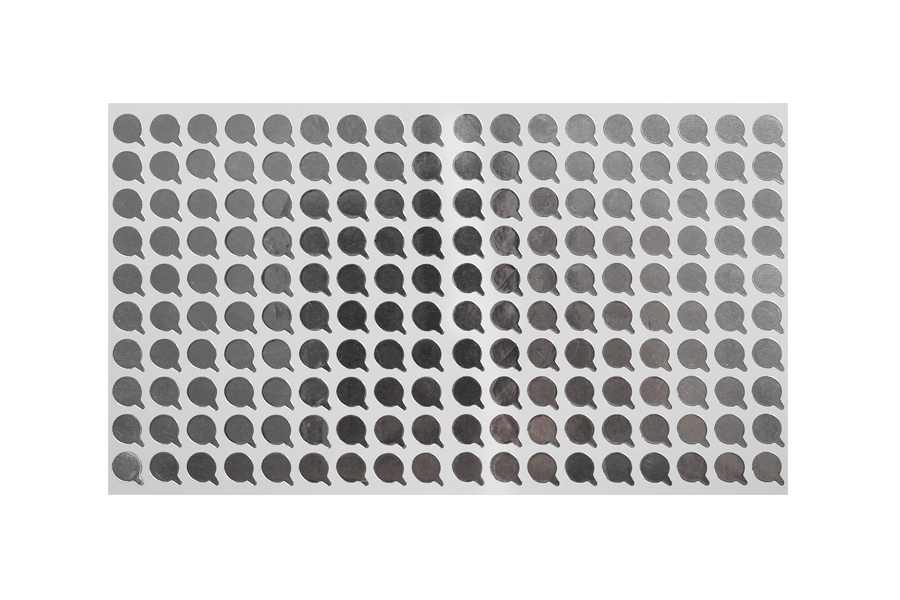 Alüminyum etiket 8 mm gümüş - 180 adet Alüminyum etiket 8 mm gümüş - 180 adet