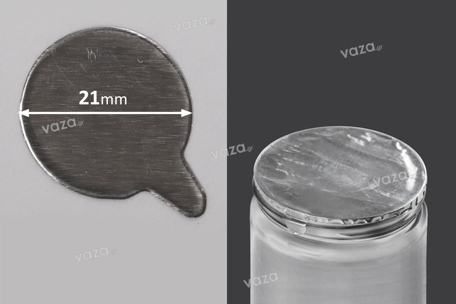 Silver adhesive liner 21 mm -  98 pcs