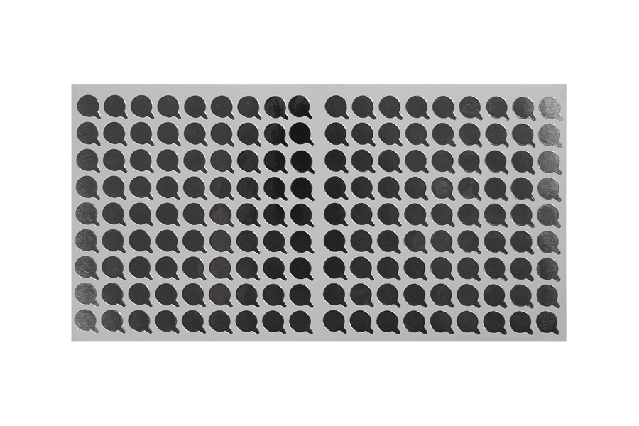 Alüminyum etiket 9 mm gümüş - 162 adet Alüminyum etiket 9 mm gümüş - 162 adet