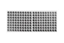 10 mm gümüş alüminyum etiket - 160 adet