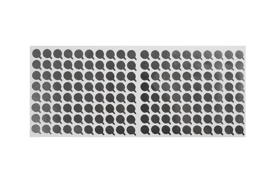 10 mm gümüş alüminyum etiket - 160 adet