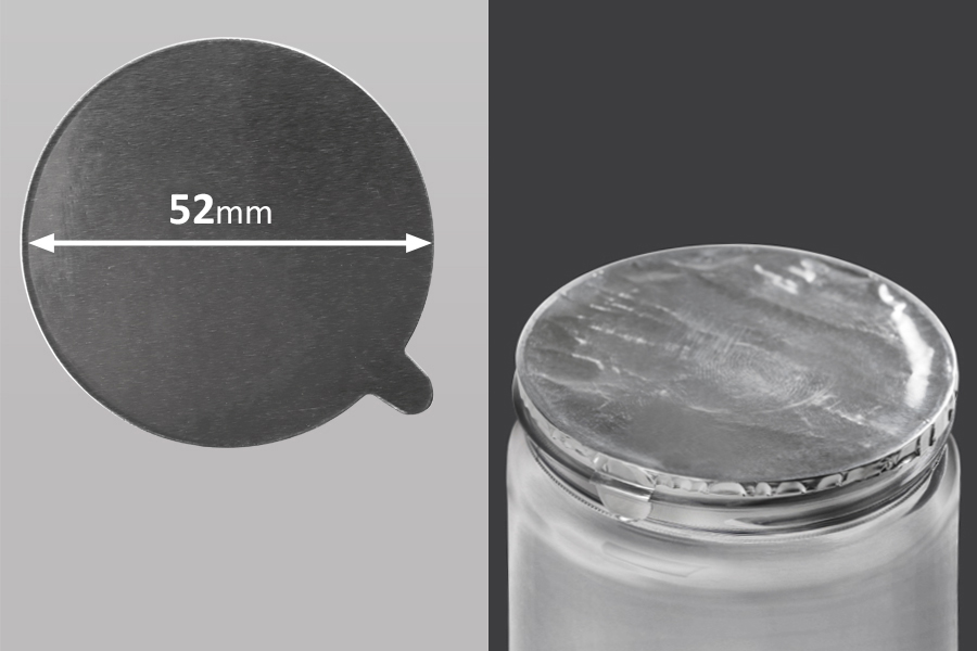 52 mm alüminyum etiket - 8 adet