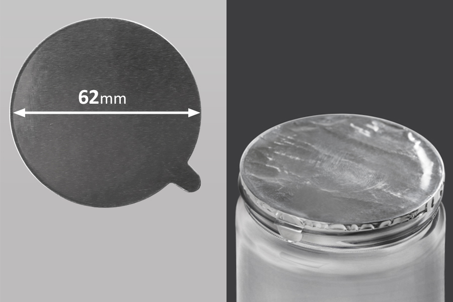 62 mm alüminyum etiket - 8 adet