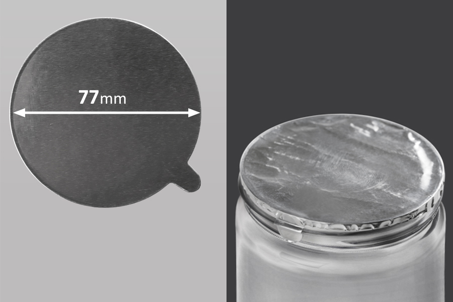 77 mm alüminyum etiket - 3 adet