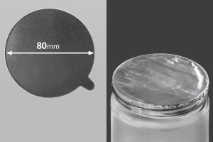Aufkleber aus Aluminium 80mm silber -3 Stücke-1