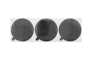 Aufkleber aus Aluminium 80mm silber -3 Stücke-2