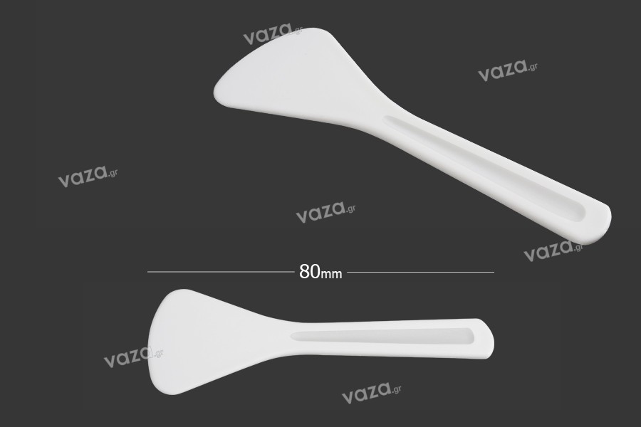 Spatula for plastic cream (PE) white 80 mm - 24 pcs