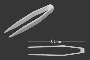 Pince à épiler en plastique (PE) blanc 61 mm - 24 pcs-εικόνα_προϊοντική