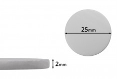 Sigiliu plastic de 25 mm (PE Foam), alb pentru borcane