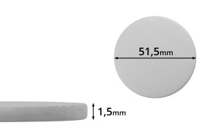 Abdichtscheibe 51,5 mm aus Kunststoff (PE Foam) weiß - 100 Stücke-1